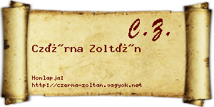Czérna Zoltán névjegykártya